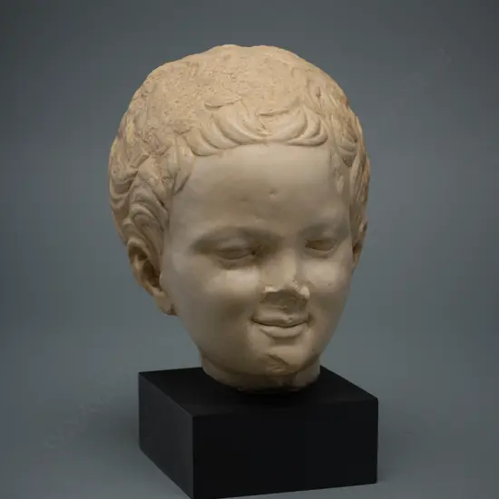 Grecian bust – head of a temple boy,